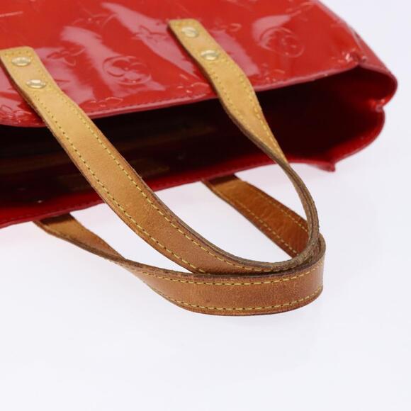 LOUIS VUITTON Monogram Vernis Reade PM Hand Bag Red Rouge M91088 - Picture 7 of 12
